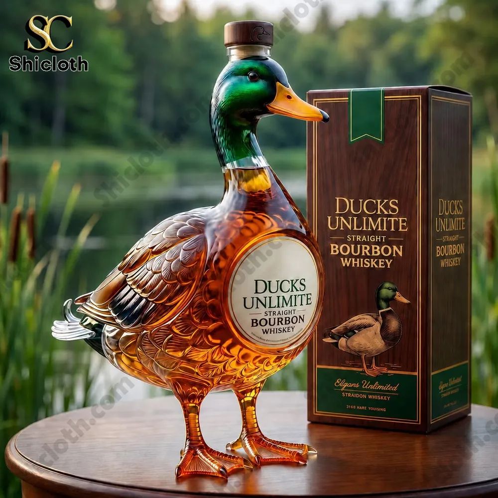 Ducks Unlimite 3D Mallard Bourbon Bottle