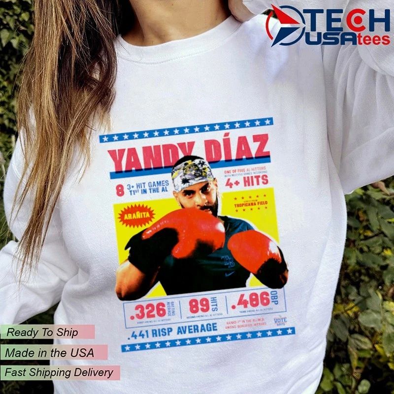Yandy Díaz Tampa Bay Rays MLB voting campaign for the All-Star game shirt