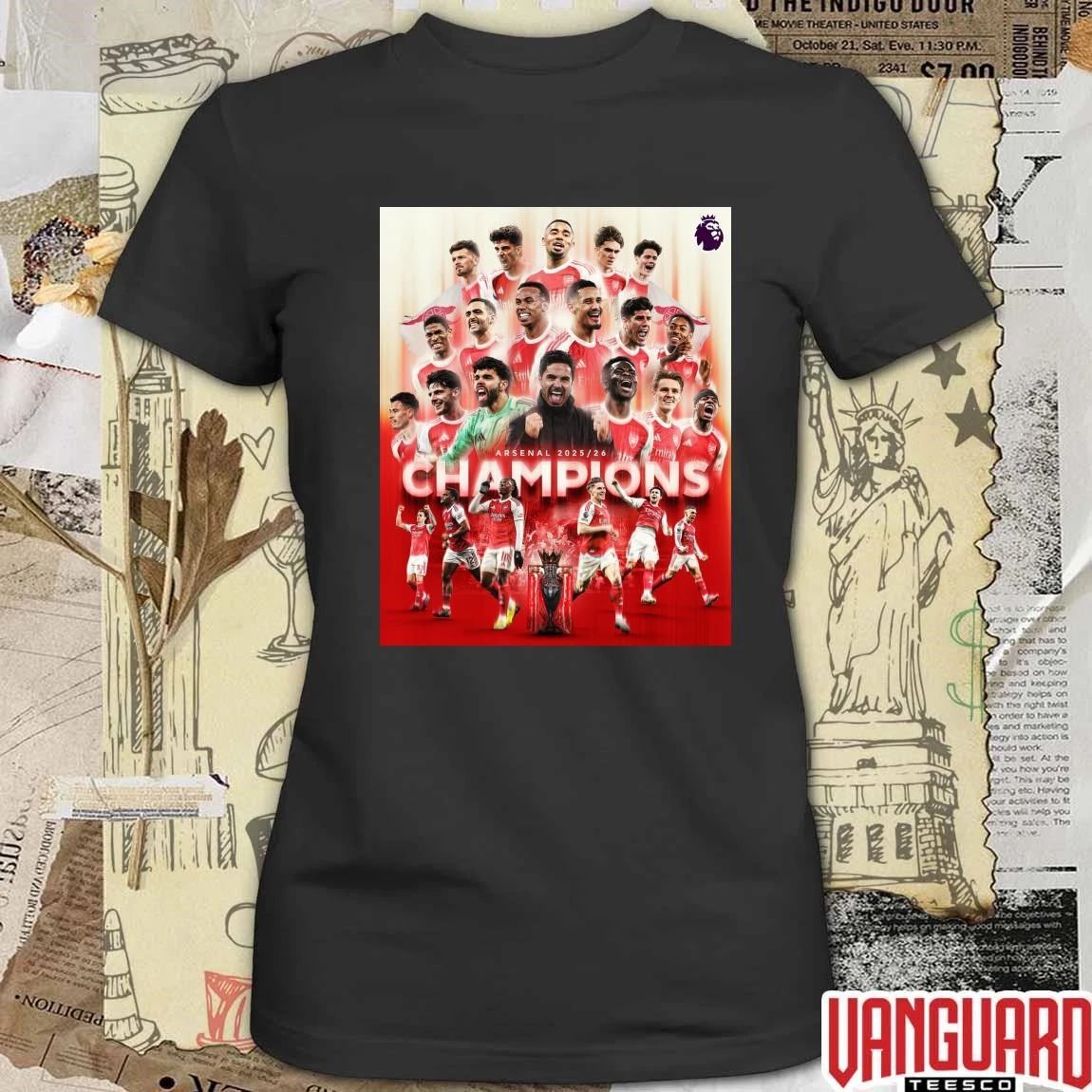 Arsenal F.C. Are Premier League Champions 2025-26 Season Poster t-shirt