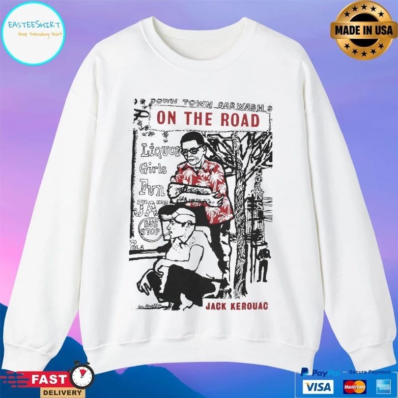 Down Town Car Wash 9 On The Road Liquor Girls Fun Jaz Bus Stop Jack Kerouac T-shirt