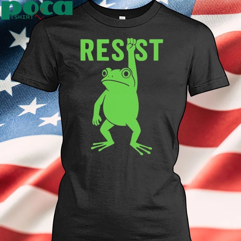 Superhero Portland Frog Against Fascism cartoon T-shirt