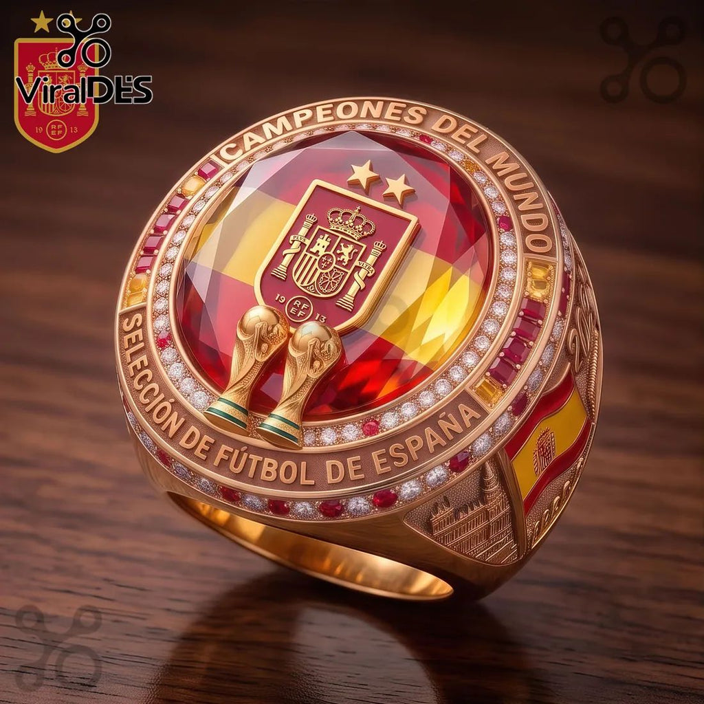 Spain National Football Championship Gold Ring