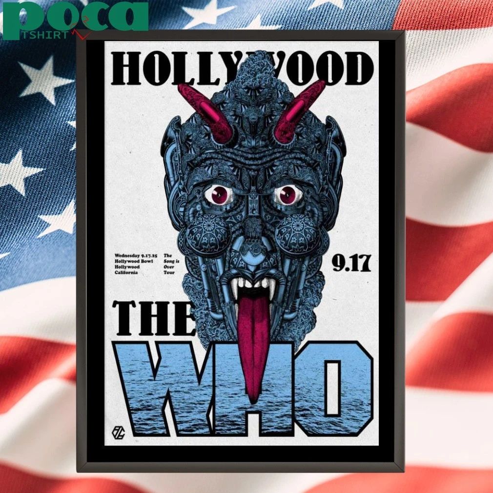 The Who Hollywood Bowl In Hollywood CA Sep 17 2025 Poster T-shirt