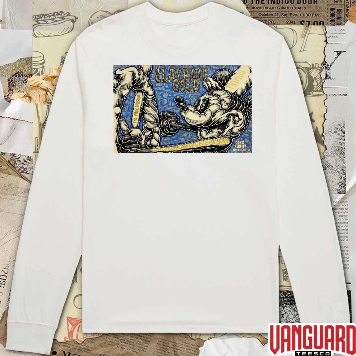 Primus Claypool Gold Tour May 20 2026 Downtown Reno NV Poster t-shirt