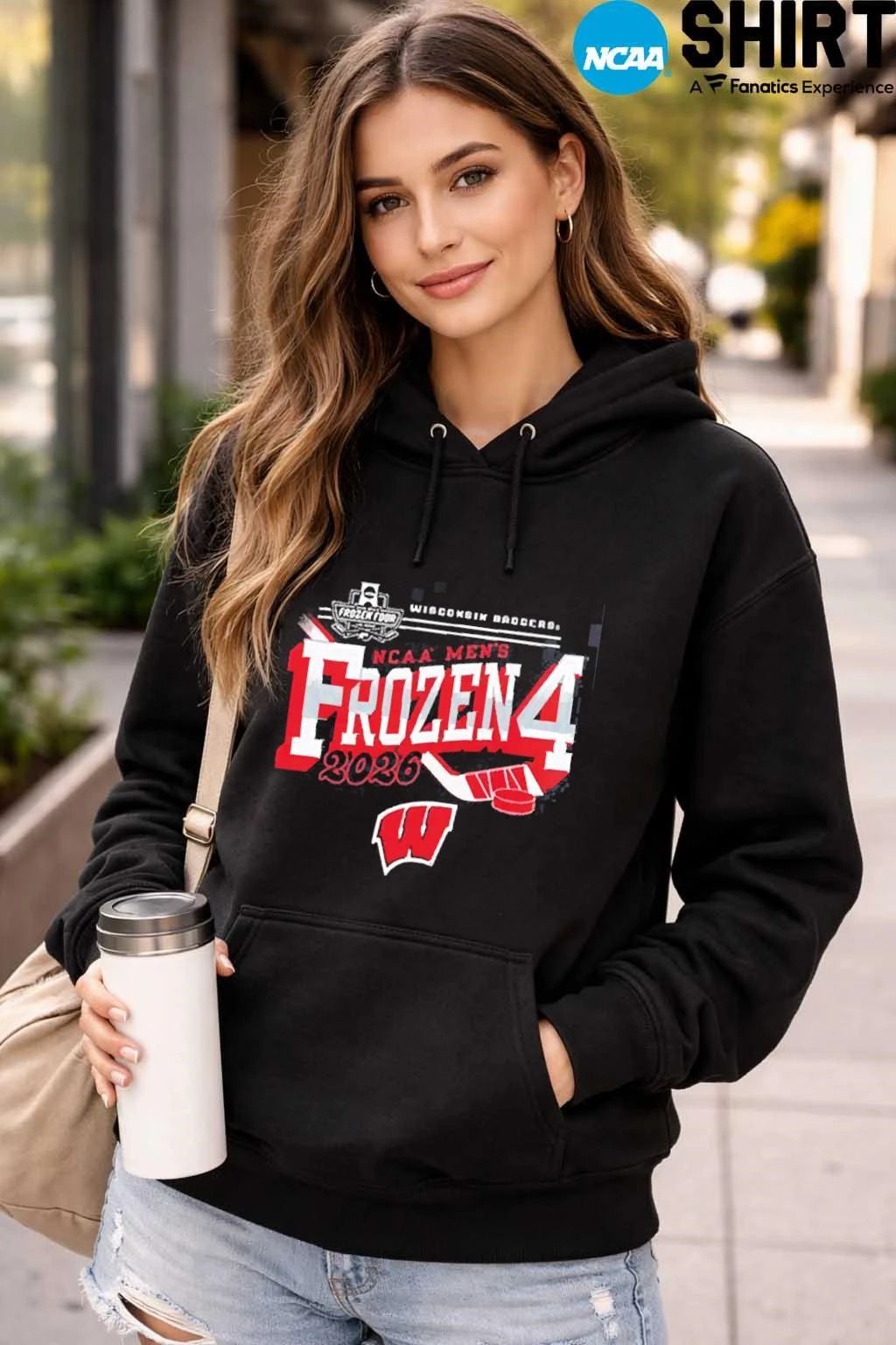 Wisconsin Badgers Men’s Hockey 2026 NCAA Frozen Four Vegas T-Shirt