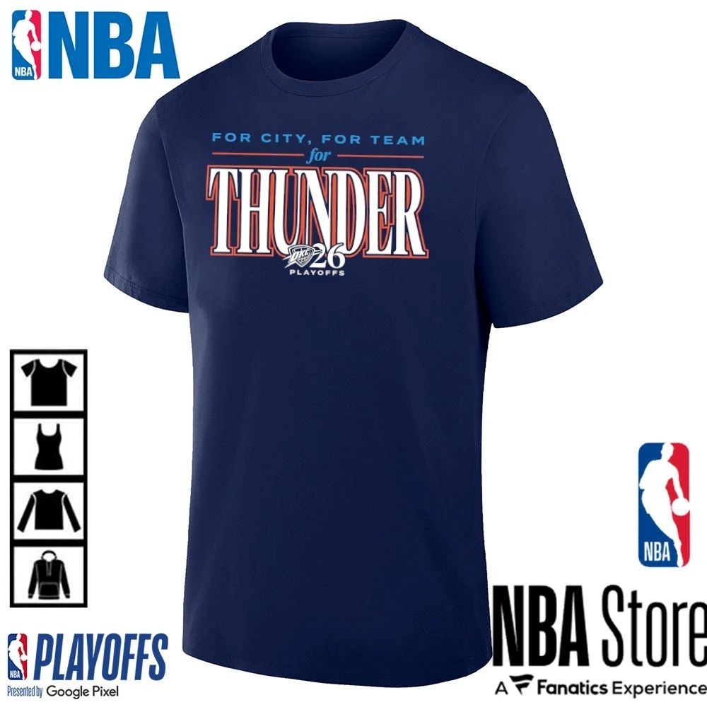 For City. For Team. For Thunder 2026 Playoffs Shirt OKC Thunder Round 2, Game 2