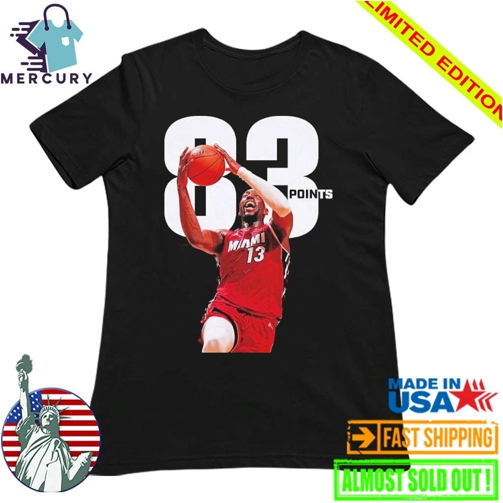 Bam Adebayo With 83 Points Passed Kobe Bryant For The Second-Most Points In A Single Game Shirt