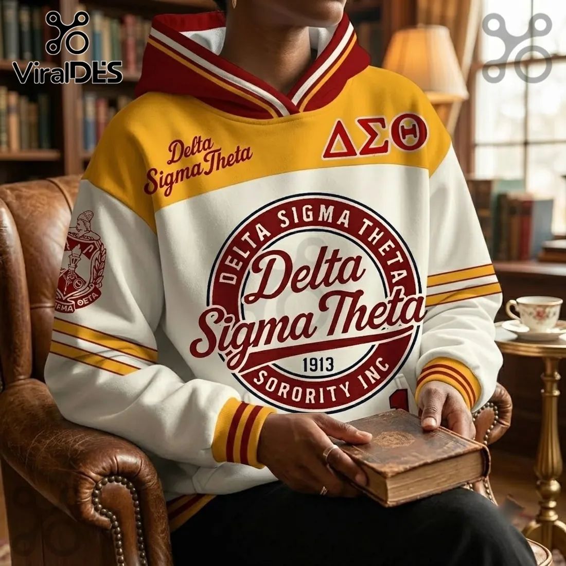 Delta Sigma Theta Crimson and Gold Hoodie