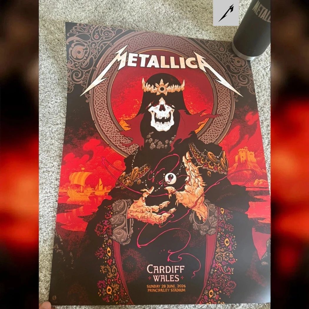 Metallica Cardiff Wales 63 765 Pop Up Poster 28-06-26