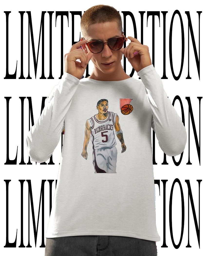 NCAA Anthony Black 5 Arkansas Razorbacks Basketball El Gomez caricature shirt