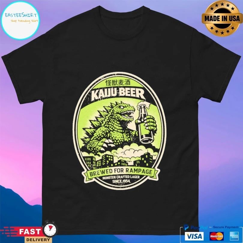 Kaiju Beer Brewed For Rampage Monster Crafted Lager Since 1954 T-shirts