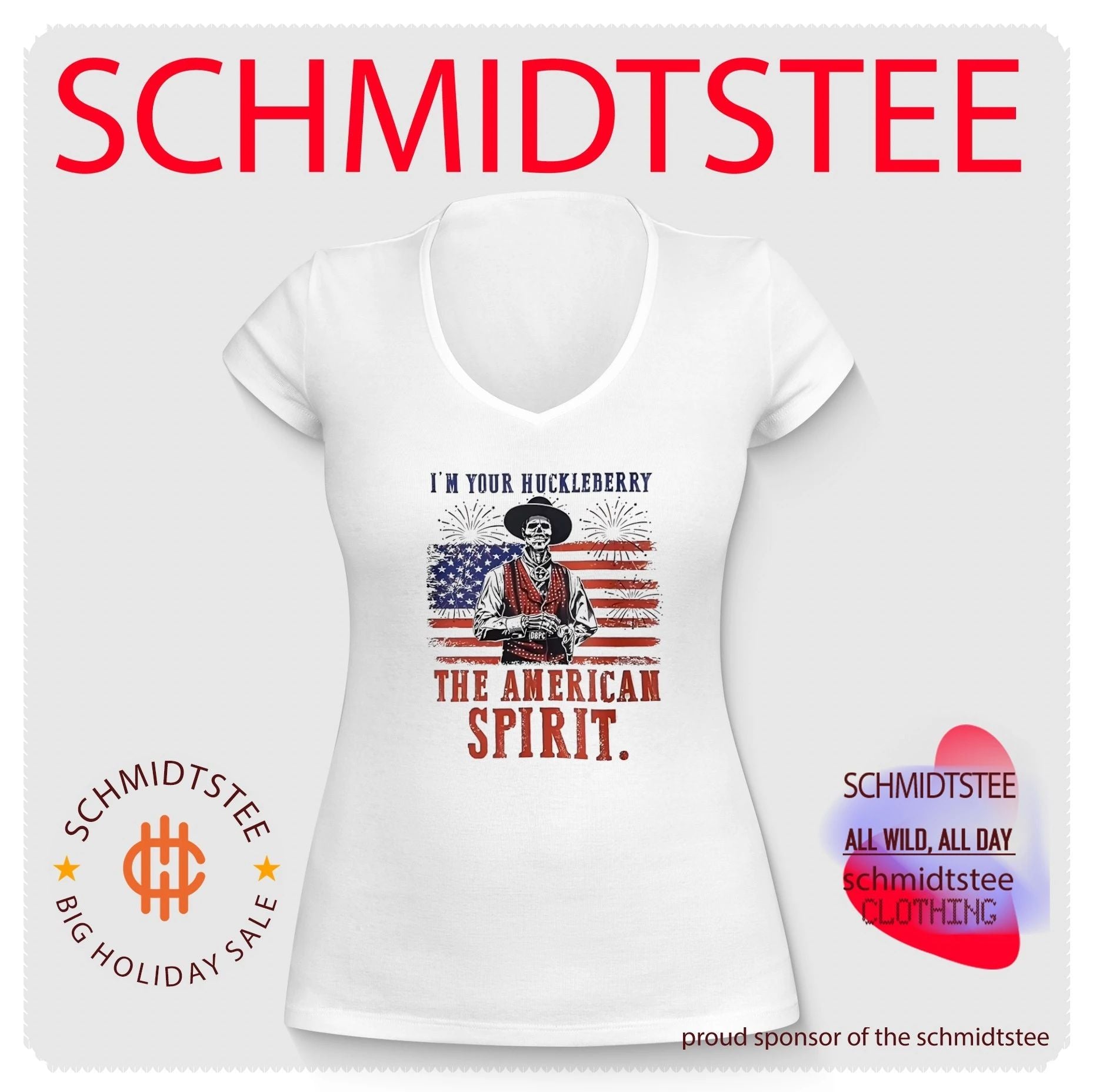 I’m your huckleberry the American spirit American flag shirt