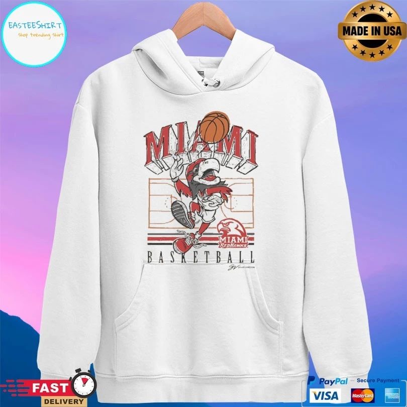 Miami Redhawk Basketball Mascot Cartoon 2026 T-shirts