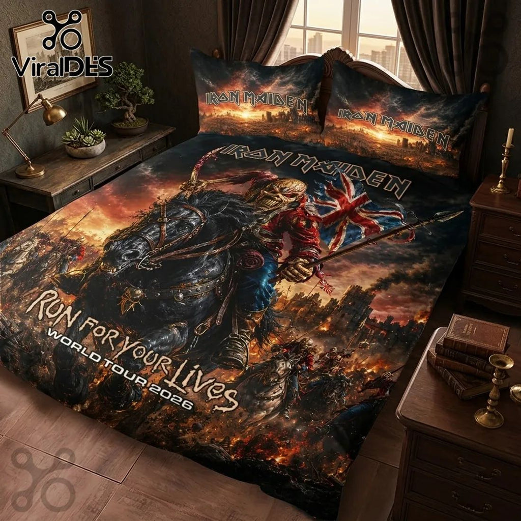 Iron Maiden Run For Your Lives Bedding Set 2026