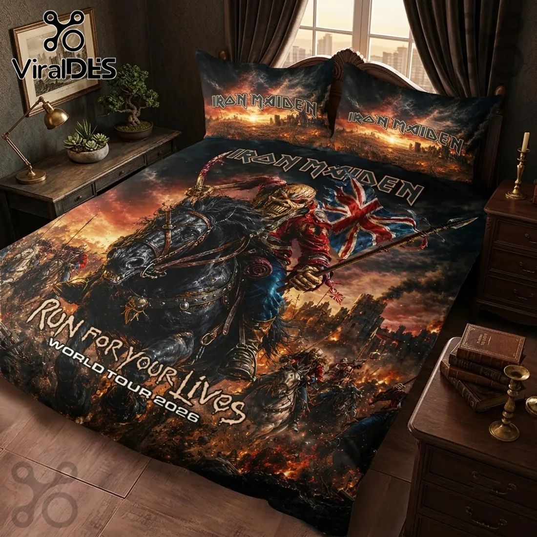 Iron Maiden Run For Your Lives Bedding Set 2026