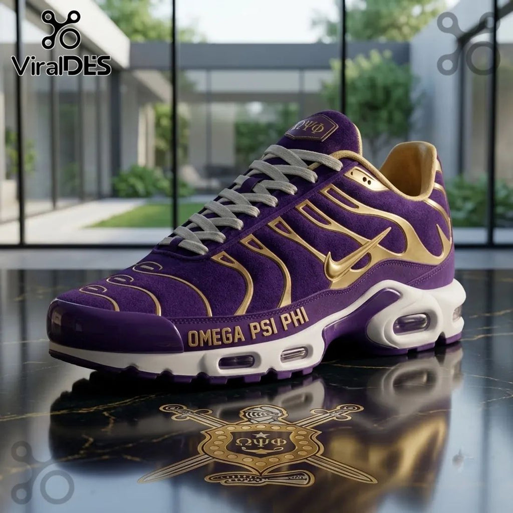 Omega Psi Phi Purple Gold Air Max Plus Shoes
