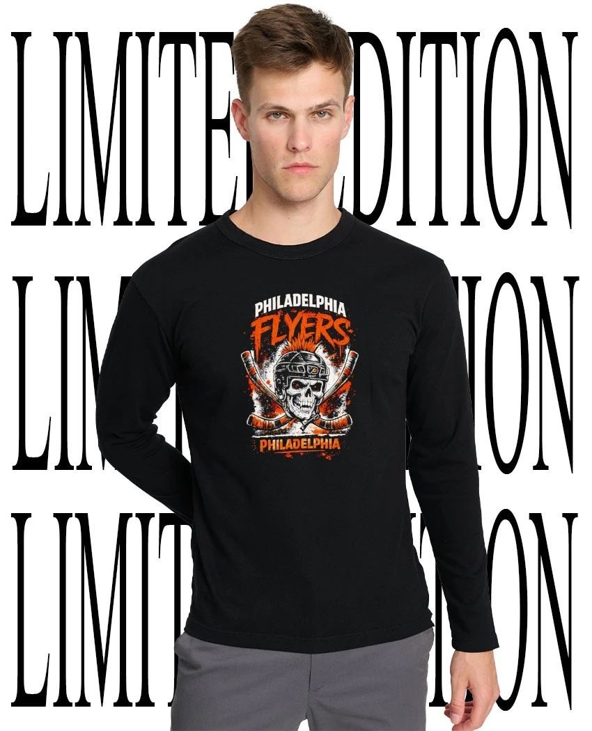 Philadelphia Flyers Hockey player skull shirt