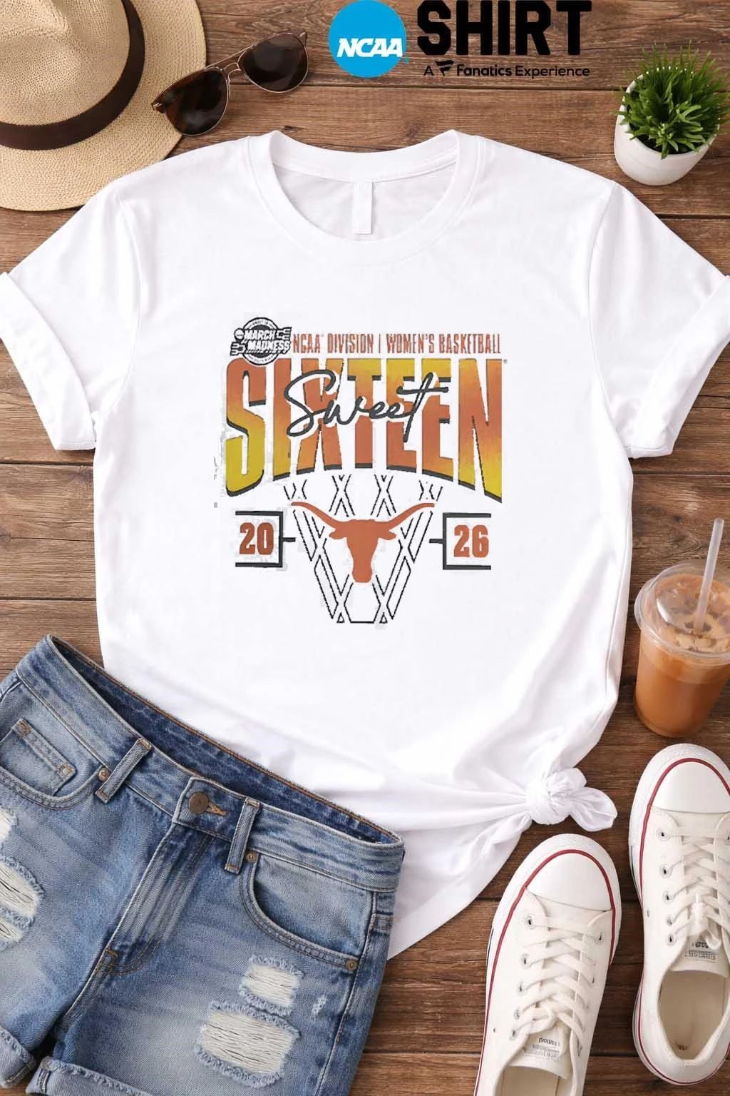 Texas Longhorns Women’s Basketball 2026 NCAA March Madness Sweet 16 T-Shirt