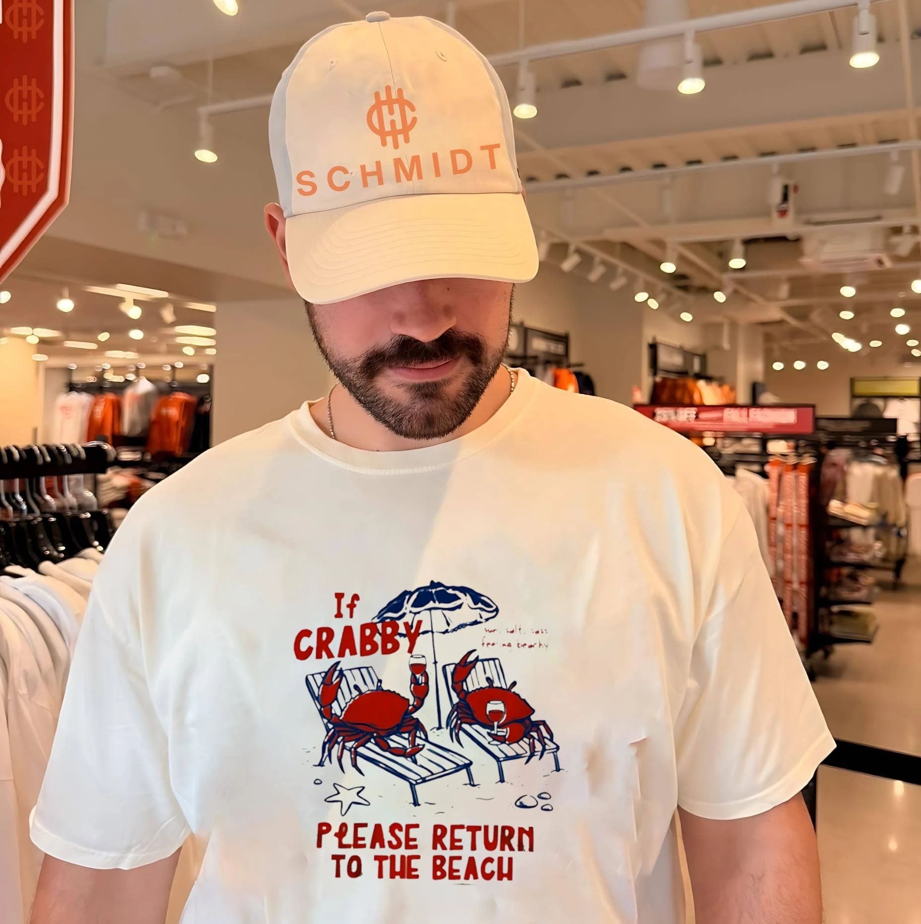 If Crabby Please Return to the Beach crab shirt