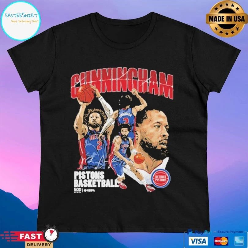 Cade Cunningham Detroit Pistons Basketball Collage T-shirts
