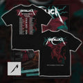 Metallica M72 World Tour 2026 Cardiff Wales Event Shirt Duchess Of Dark Red Dragon Double Sided Concert T-Shirt