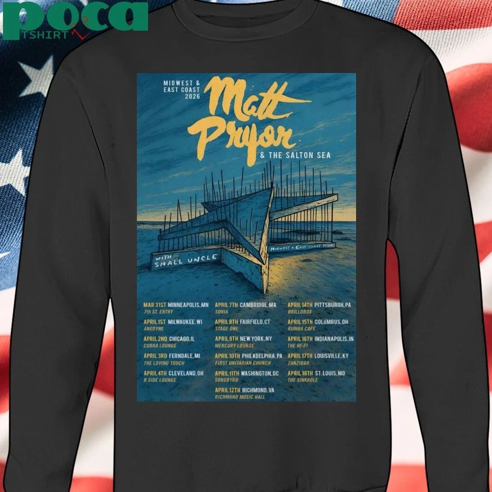 Matt Pryor Midwest And East Coast 2026 Tour Poster T-shirt