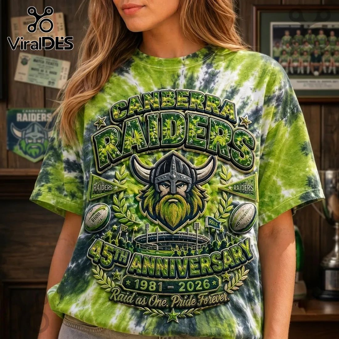 Canberra Raiders 45th Anniversary Tie Dye Shirt
