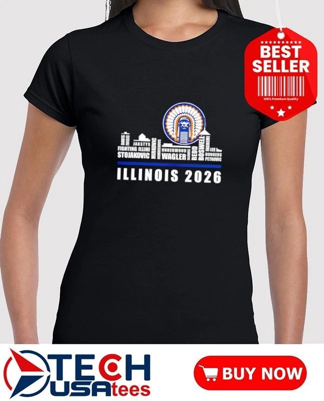 Illinois Fighting Illini 2026 players name skyline shirt