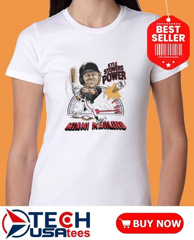 Marlins Marlins Kyle Stowers Power caricature shirt