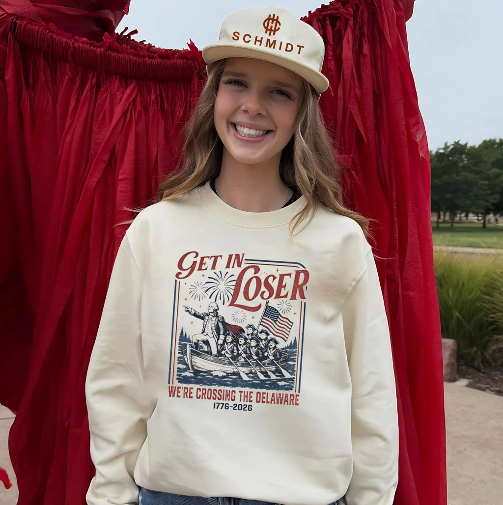 Get in loser we’re crossing te Delaware 1776-2026 shirt
