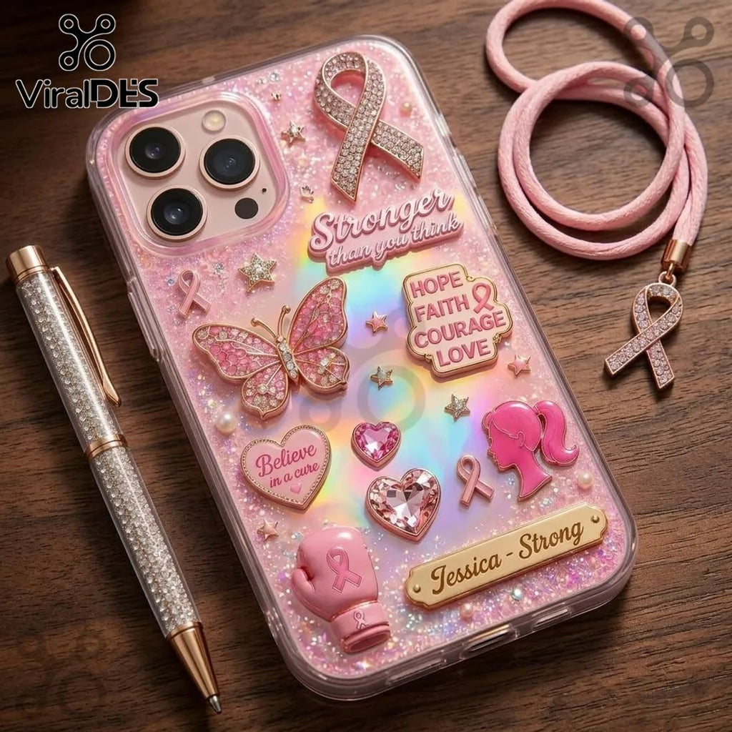 Jessica Strong Breast Cancer Awareness 3D Phone Case