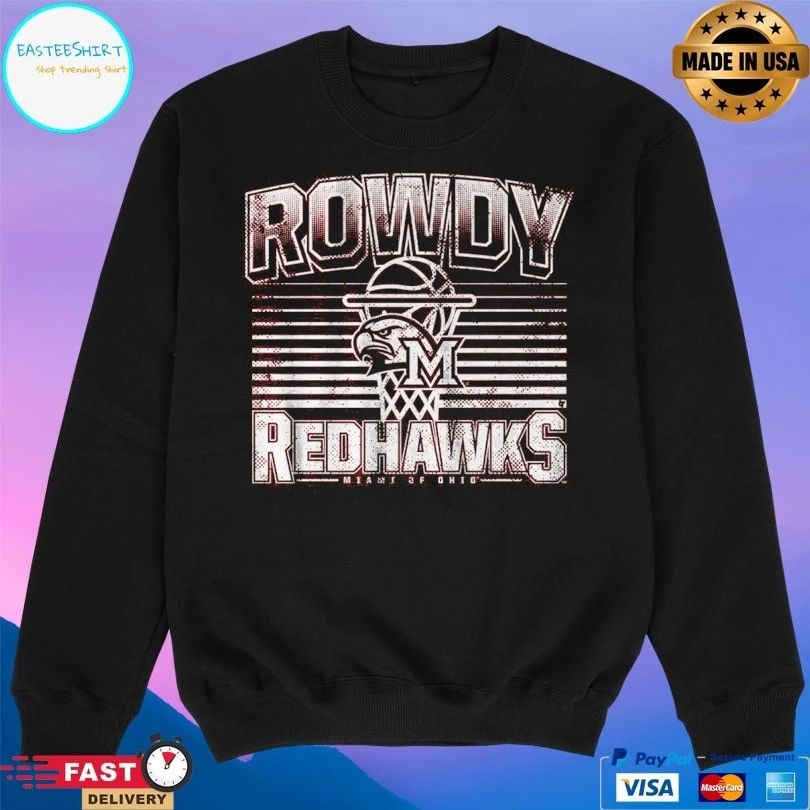 Miami Redhawks (Oh) Basketball Rowdy Redhawks Miami Of Ohio T-shirts