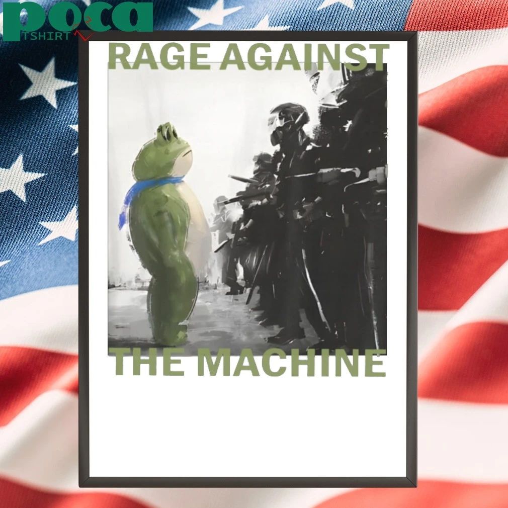 Portland Frog Protest 2025 Rage Against The Machine T-shirt