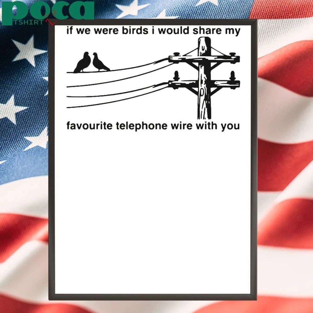 If We Were Birds I Would Share My Favourite Telephone Wire With You T-shirt