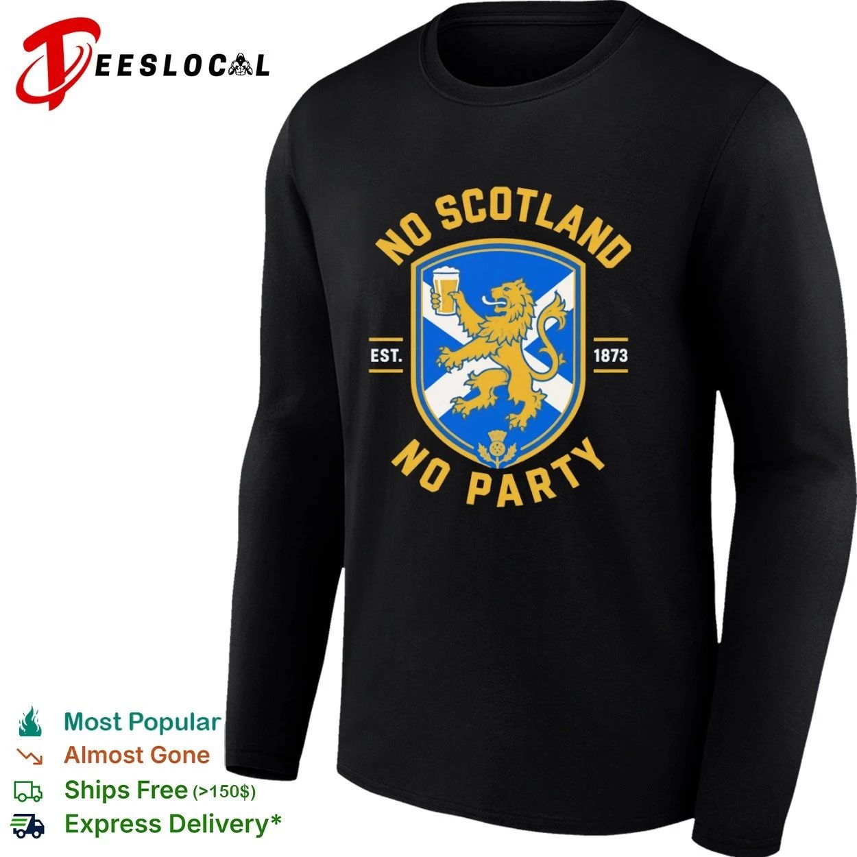 No Scotland No Party Est 1873 Football T-shirt