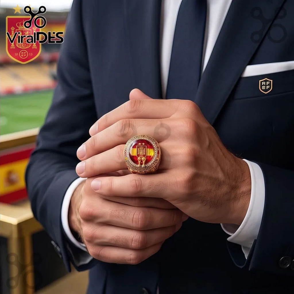 Spain National Football Championship Gold Ring