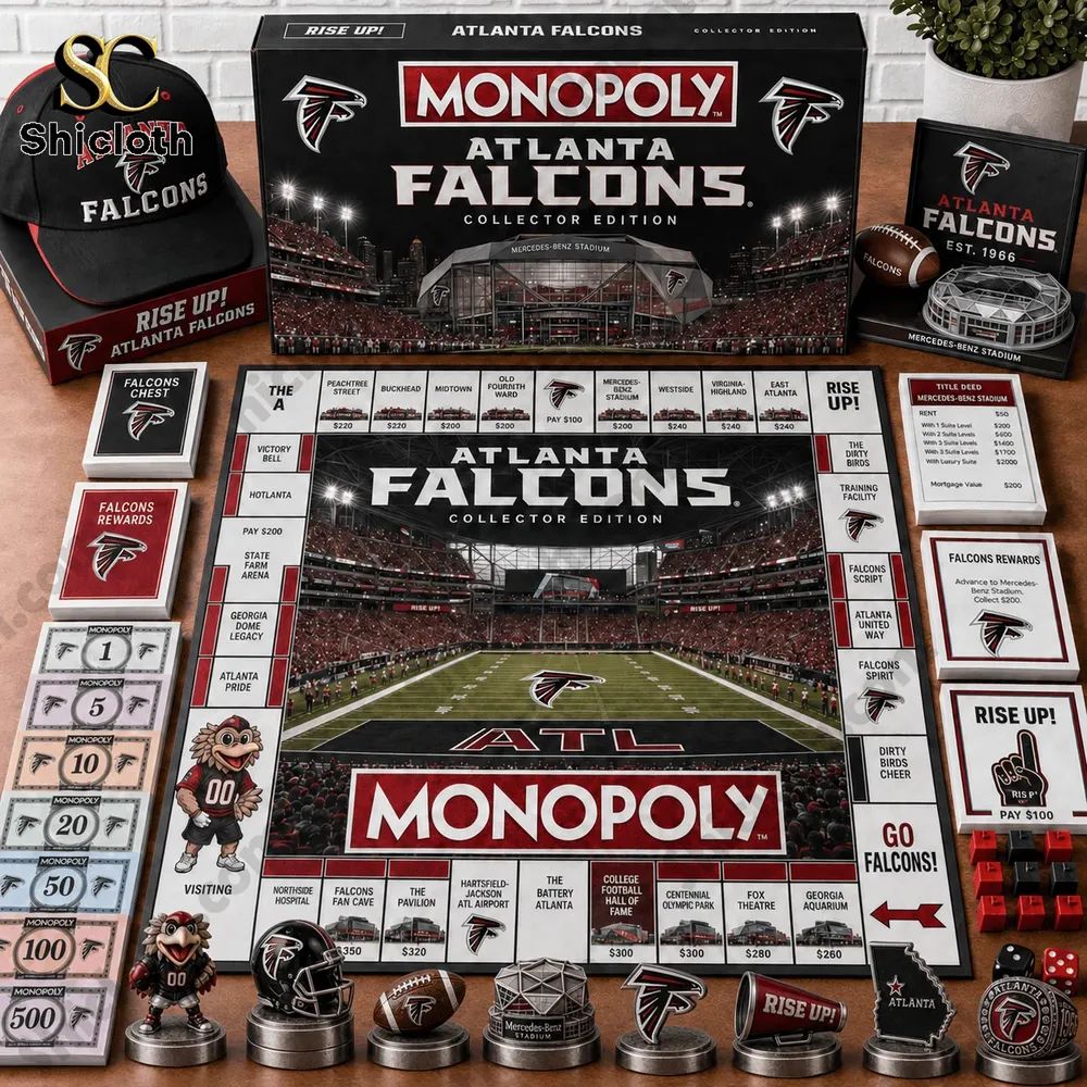 Atlanta Falcons Mercedes-Benz Stadium Collector Edition Monopoly Board Game