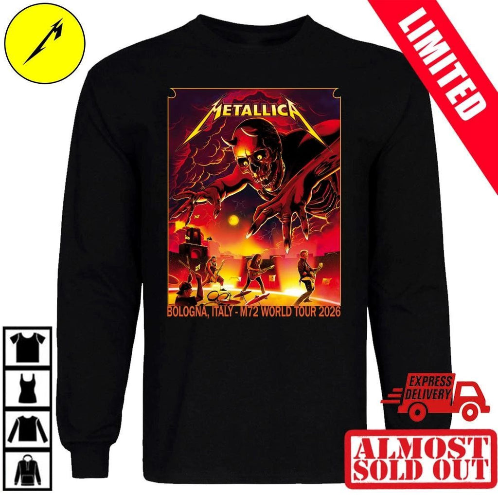 Metallica Bologna June 3 2026 Concert Merch Shirt