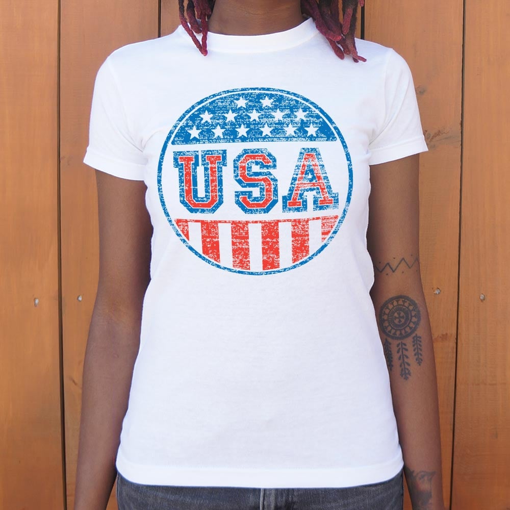 USA Round Patriotic Campaign Badge Graphic