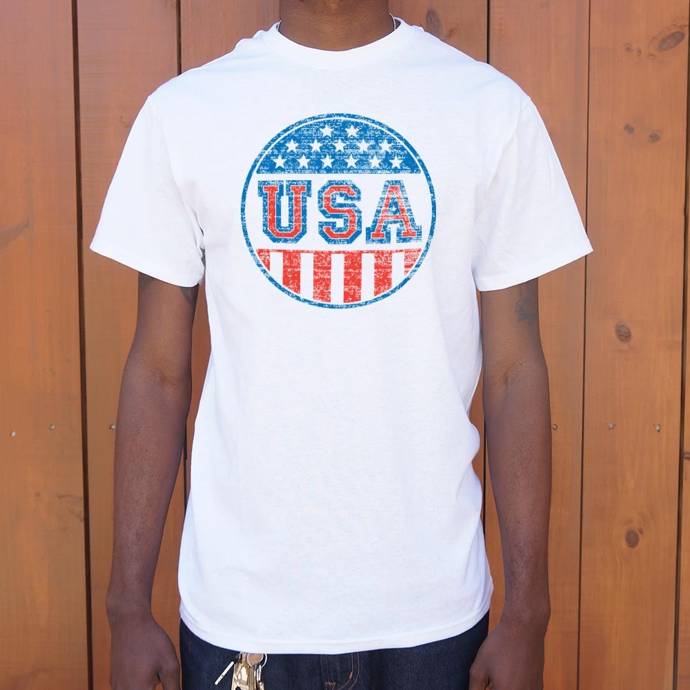 USA Round Patriotic Campaign Badge Graphic