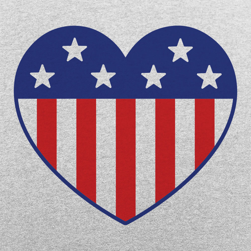US Flag Heart Graphic