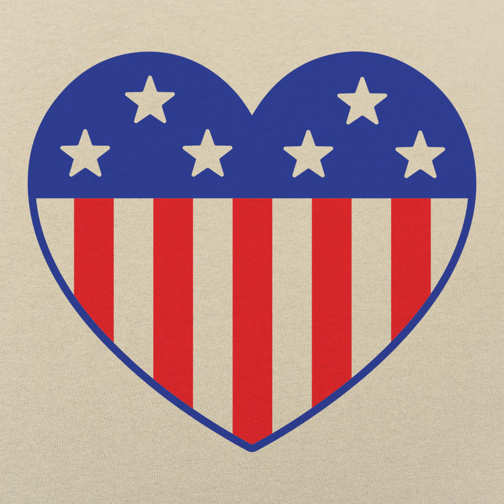 US Flag Heart Graphic