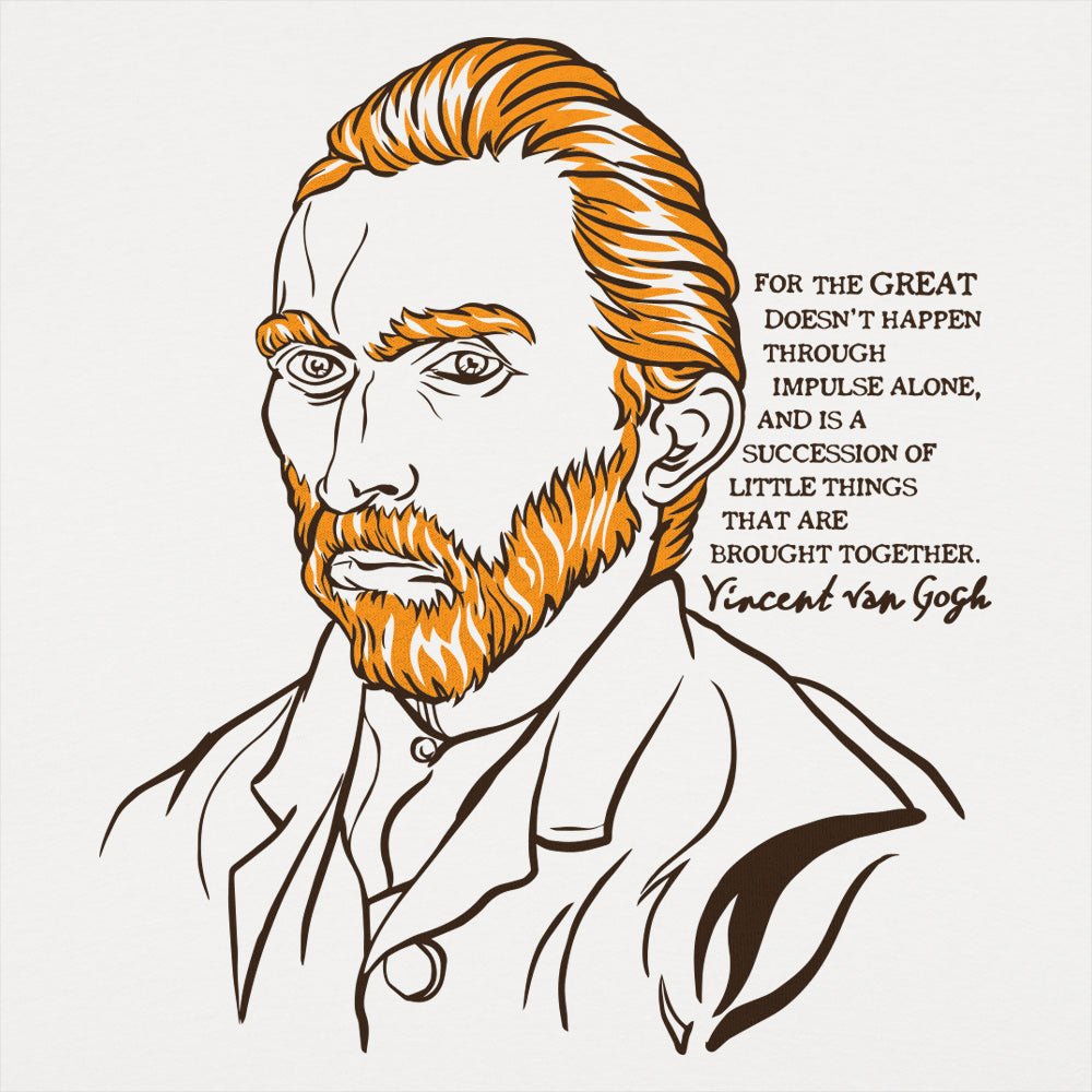 Van Gogh Quote Portrait Illustration