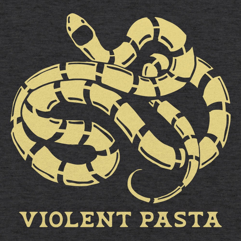 Violent Pasta Coiled Snake Spaghetti Pun
