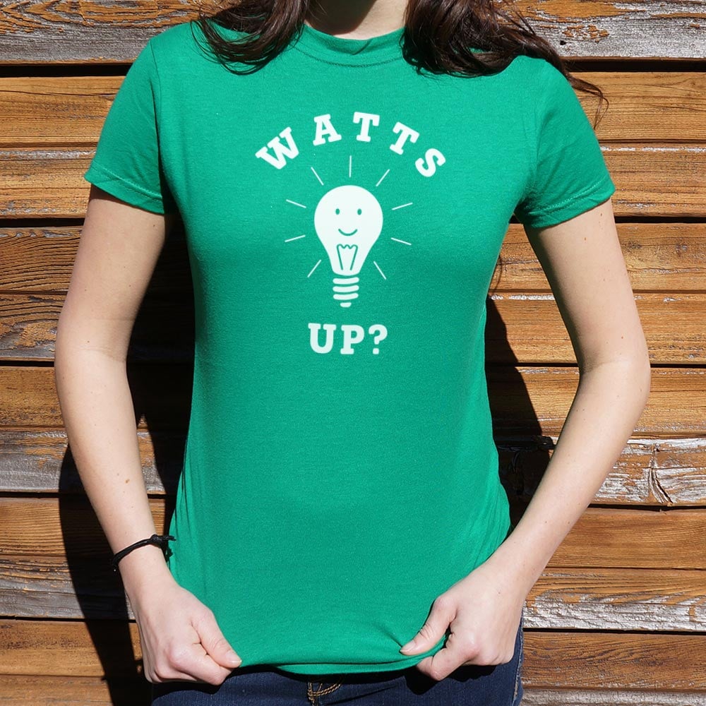 Watts Up Smiling Light Bulb Pun
