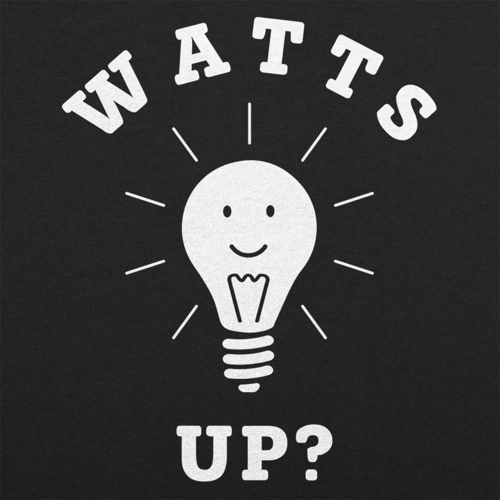 Watts Up Smiling Light Bulb Pun