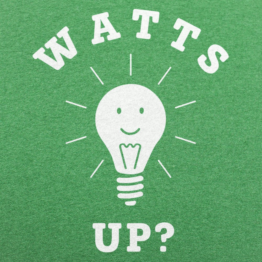 Watts Up Smiling Light Bulb Pun