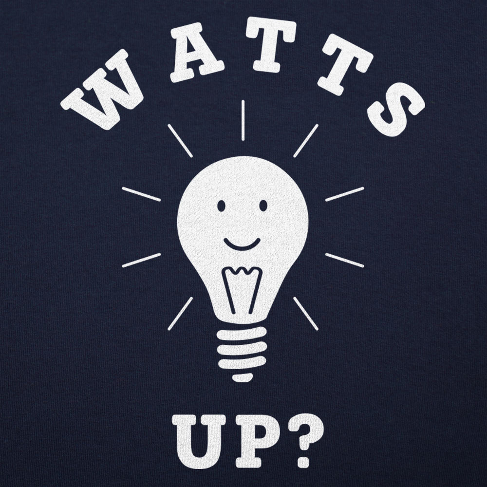 Watts Up Smiling Light Bulb Pun