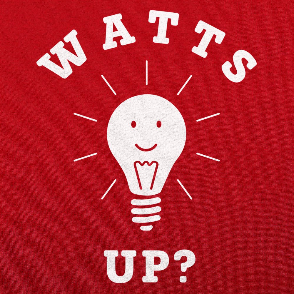 Watts Up Smiling Light Bulb Pun