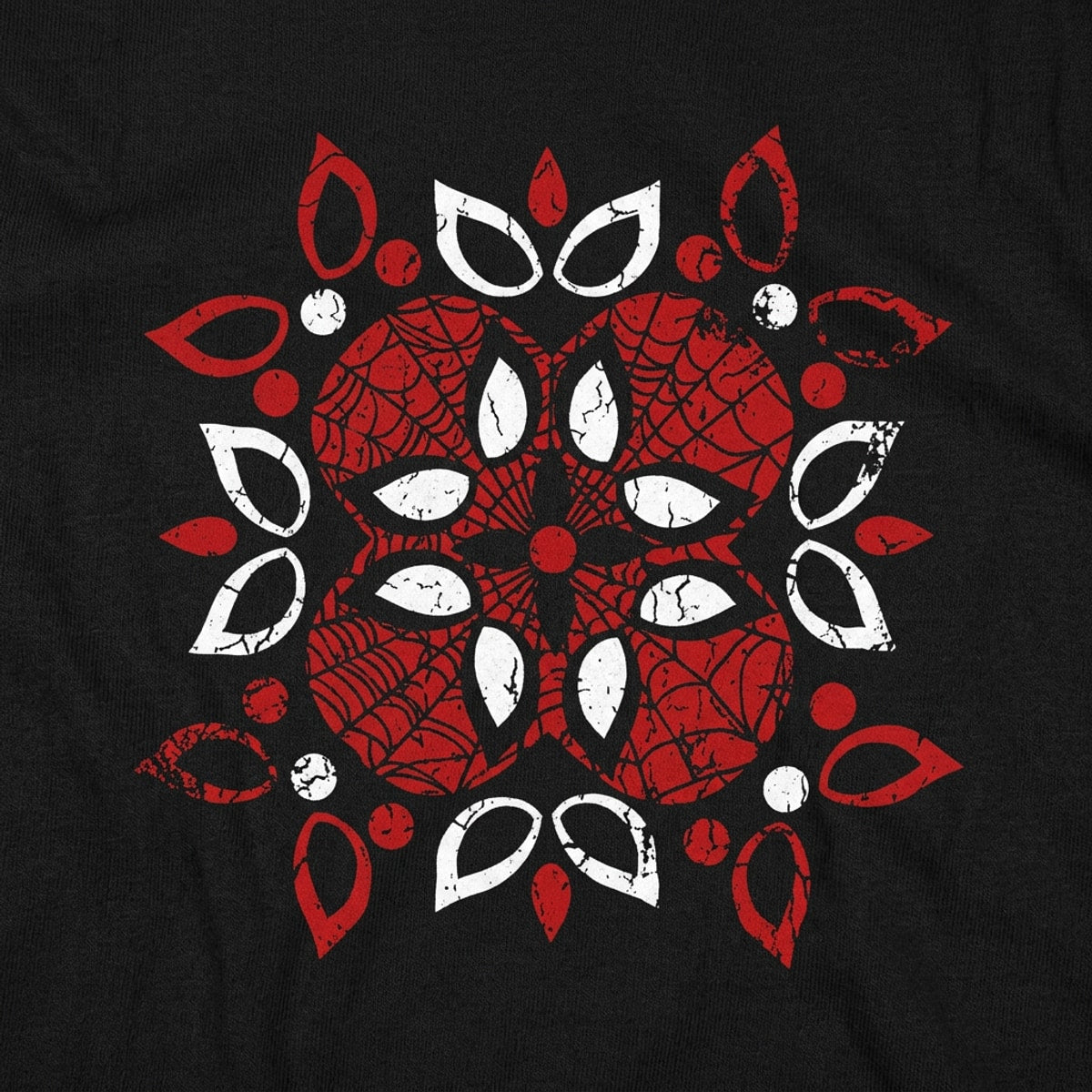 Web Flower Superhero Mask Mandala